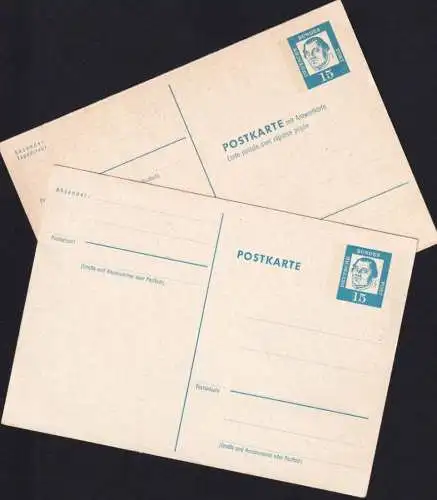 DEUTSCHLAND 1963 Mi-Nr. P 79/80 F/A Postkarte ungelaufen