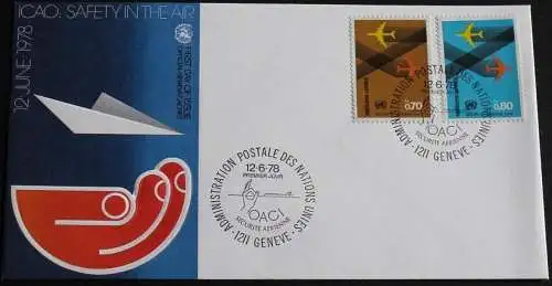 UNO GENF 1978 Mi-Nr. 76/77 FDC