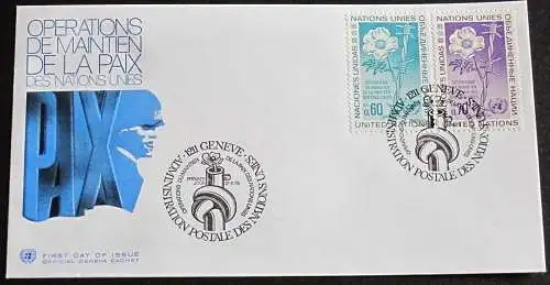 UNO GENF 1975 Mi-Nr. 54/55 FDC