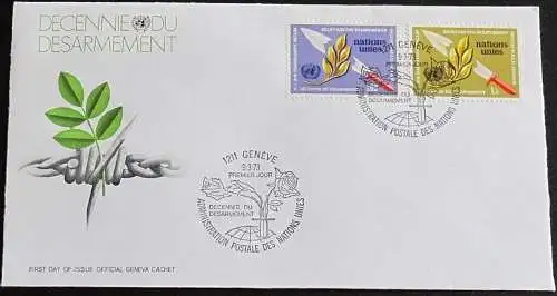 UNO GENF 1973 Mi-Nr. 30/31 FDC