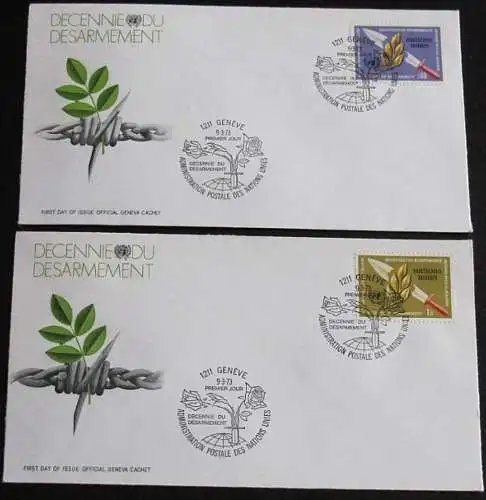 UNO GENF 1973 Mi-Nr. 30/31 FDC