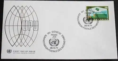 UNO GENF 1971 Mi-Nr. 18 FDC