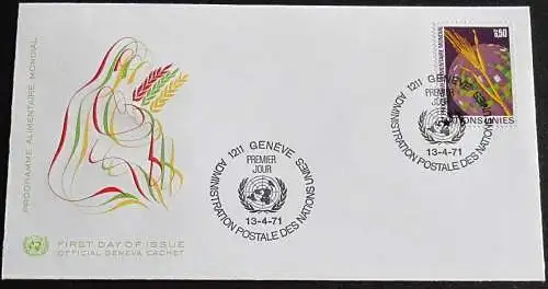 UNO GENF 1971 Mi-Nr. 17 FDC