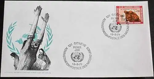 UNO GENF 1971 Mi-Nr. 16 FDC