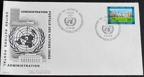 UNO GENF 1969 Mi-Nr. 4 FDC