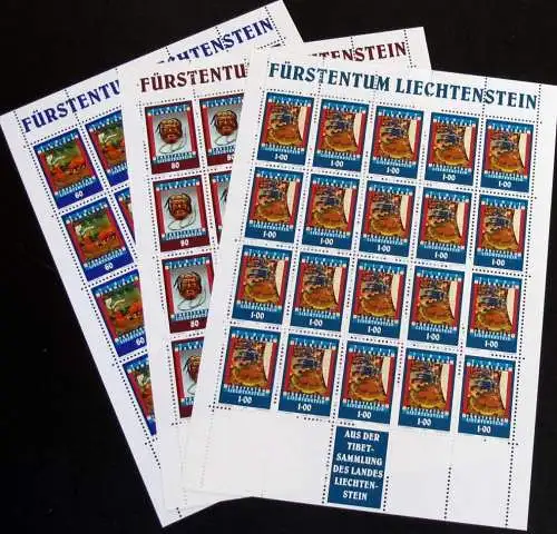 LIECHTENSTEIN 1993 Mi-Nr. 1061/63 Kleinbogen ** MNH