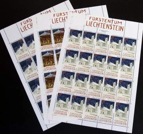 LIECHTENSTEIN 1992 Mi-Nr. 1050/52 Kleinbogen ** MNH