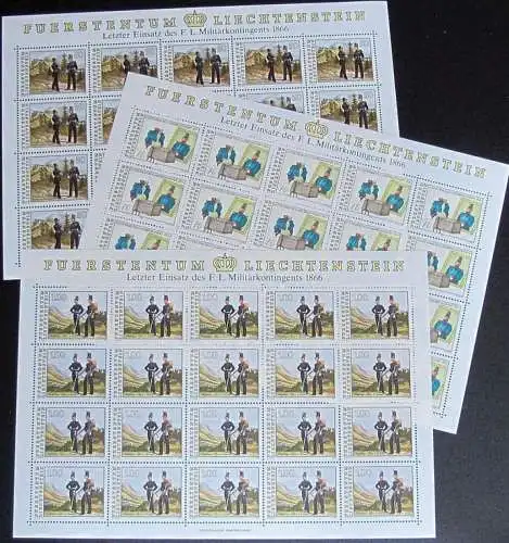 LIECHTENSTEIN 1991 Mi-Nr. 1020/22 Kleinbogen ** MNH