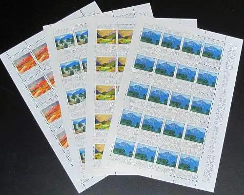 LIECHTENSTEIN 1991 Mi-Nr. 1016/19 Kleinbogen ** MNH