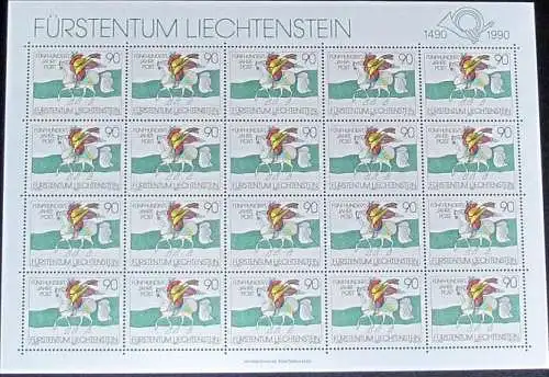 LIECHTENSTEIN 1990 Mi-Nr. 1004 Kleinbogen ** MNH