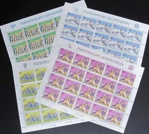 LIECHTENSTEIN 1990 Mi-Nr. 1000/03 Kleinbogen ** MNH
