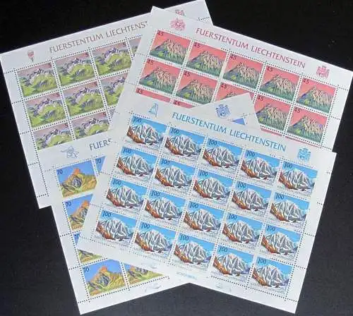 LIECHTENSTEIN 1990 Mi-Nr. 993/96 Kleinbogen ** MNH