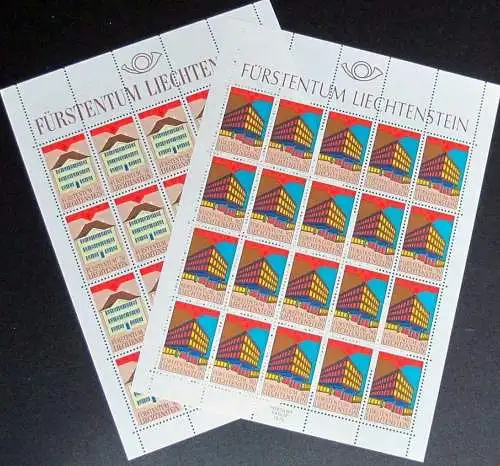 LIECHTENSTEIN 1990 Mi-Nr. 984/85 Kleinbogen ** MNH