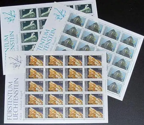 LIECHTENSTEIN 1989 Mi-Nr. 981/83 Kleinbogen ** MNH