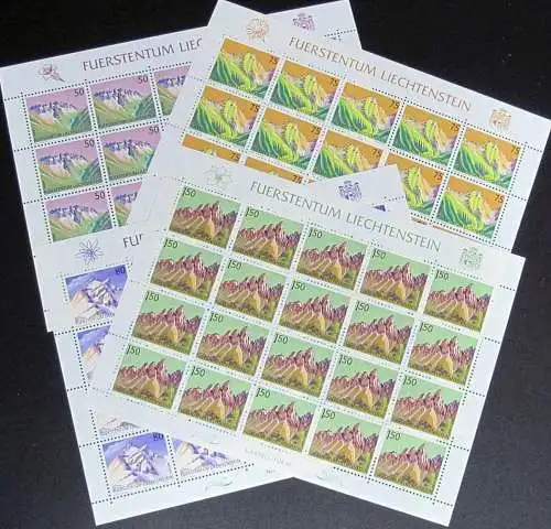 LIECHTENSTEIN 1989 Mi-Nr. 974/77 Kleinbogen ** MNH