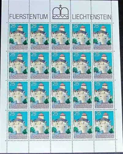 LIECHTENSTEIN 1989 Mi-Nr. 962 Kleinbogen ** MNH