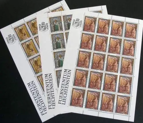 LIECHTENSTEIN 1987 Mi-Nr. 925/27 Kleinbogen ** MNH