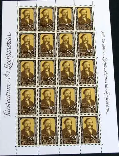 LIECHTENSTEIN 1986 Mi-Nr. 902 Kleinbogen ** MNH