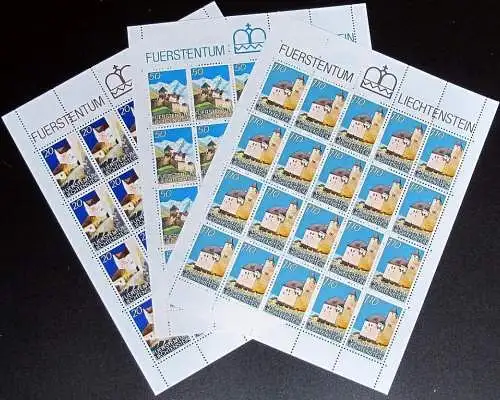 LIECHTENSTEIN 1986 Mi-Nr. 896/98 Kleinbogen ** MNH