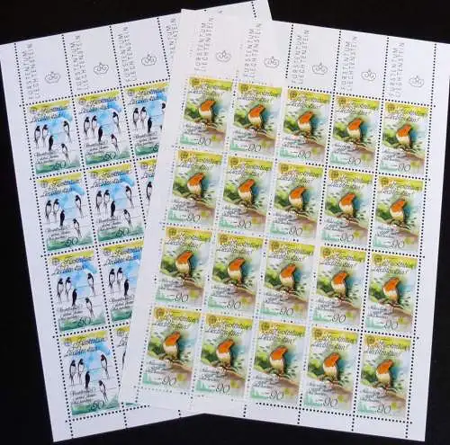 LIECHTENSTEIN 1986 Mi-Nr. 893/94 Kleinbogen ** MNH