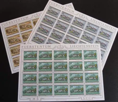 LIECHTENSTEIN 1985 Mi-Nr. 868/70 Kleinbogen ** MNH