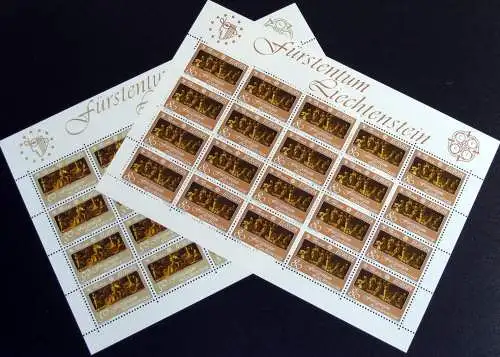 LIECHTENSTEIN 1985 Mi-Nr. 866/67 Kleinbogen ** MNH