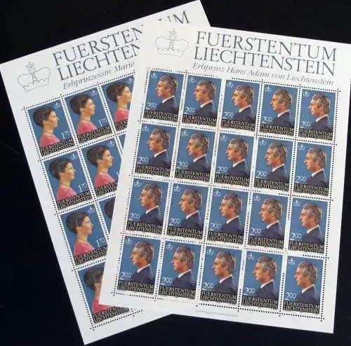 LIECHTENSTEIN 1984 Mi-Nr. 864/65 Kleinbogen ** MNH