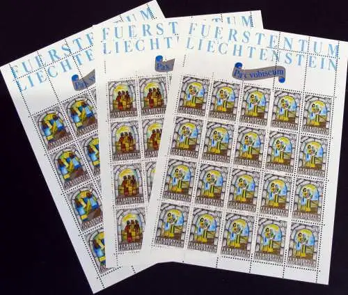 LIECHTENSTEIN 1984 Mi-Nr. 861/63 Kleinbogen ** MNH