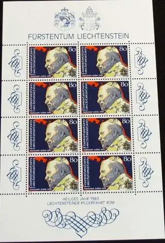 LIECHTENSTEIN 1983 Mi-Nr. 830 Kleinbogen ** MNH