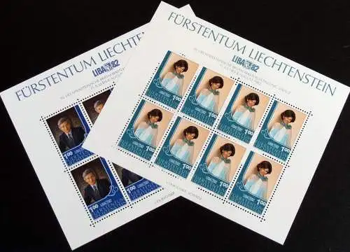 LIECHTENSTEIN 1982 Mi-Nr. 797/98 Kleinbogen ** MNH