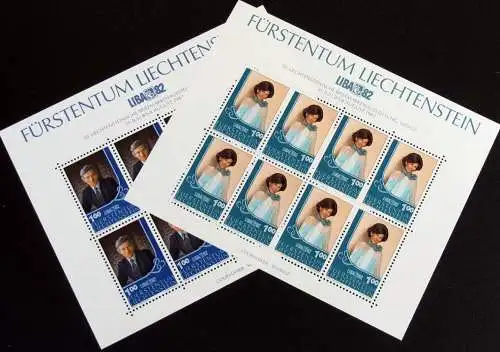 LIECHTENSTEIN 1982 Mi-Nr. 797/98 Kleinbogen ** MNH