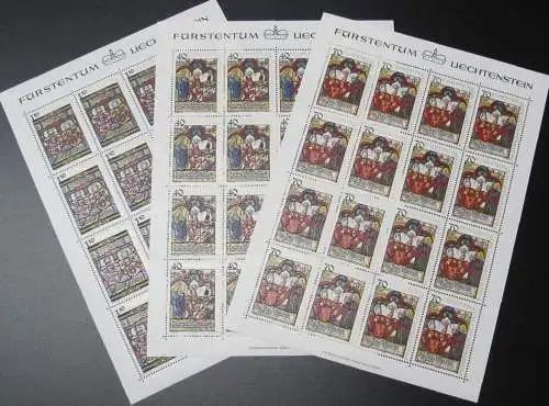 LIECHTENSTEIN 1979 Mi-Nr. 731/33 Kleinbogen ** MNH