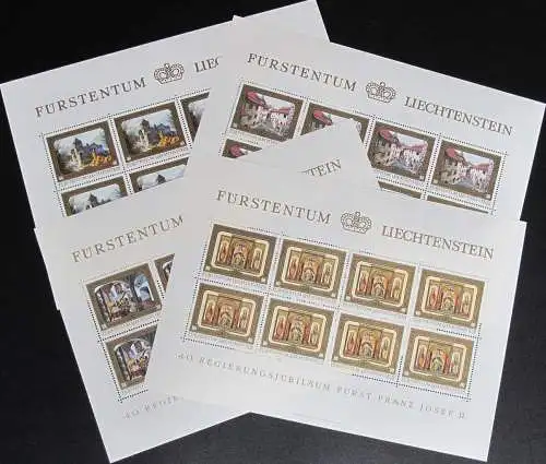LIECHTENSTEIN 1978 Mi-Nr. 706/09 Kleinbogen ** MNH
