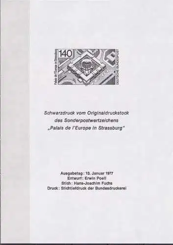 DEUTSCHLAND 1977 Mi-Nr. 921 Schwarzdruck/Black Print ** MNH
