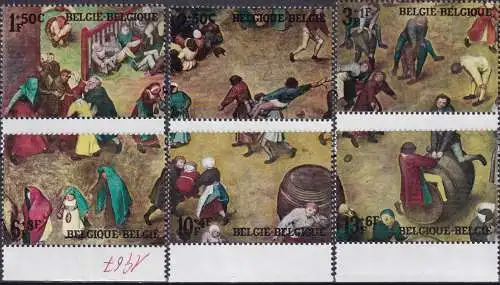 BELGIEN 1967 Mi-Nr. 1494/99 ** MNH