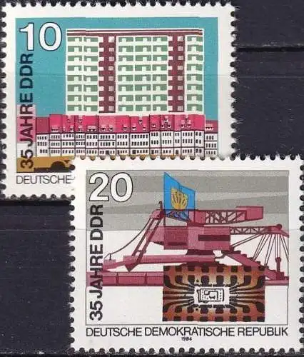DDR 1984 Mi-Nr. 2888/89 ** MNH