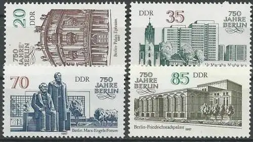 DDR 1987 Mi-Nr. 3071/74 ** MNH