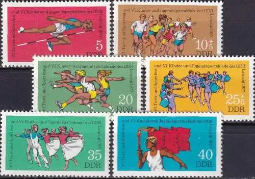 DDR 1977 Mi-Nr. 2241/46 ** MNH