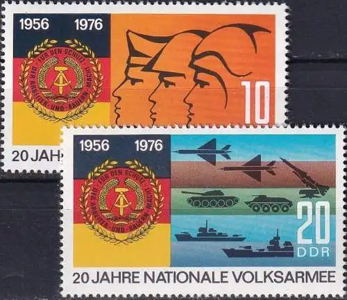 DDR 1976 Mi-Nr. 2116/17 ** MNH
