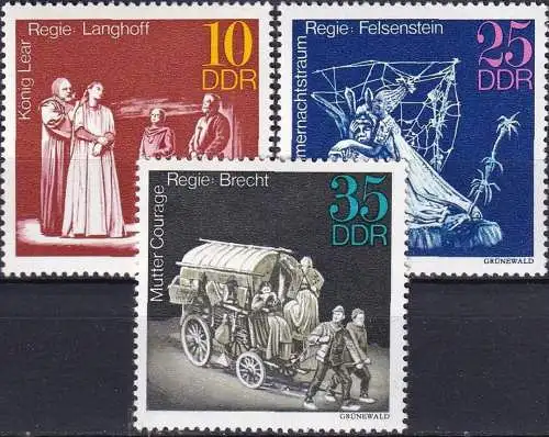 DDR 1973 Mi-Nr. 1850/52 ** MNH