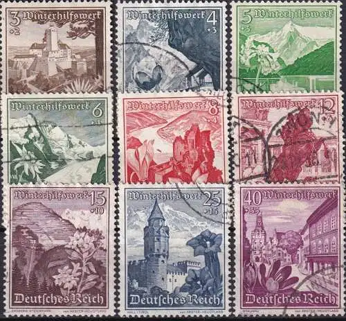 DEUTSCHES REICH 1938 Mi-Nr. 675/83 o used