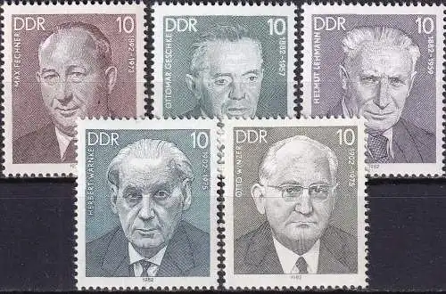 DDR 1982 Mi-Nr. 2686/90 ** MNH