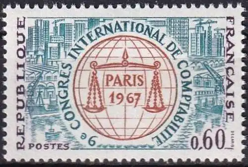 FRANKREICH 1967 Mi-Nr. 1596 ** MNH
