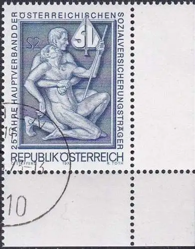 ÖSTERREICH 1973 Mi-Nr. 1415 Eckrand o used - aus Abo