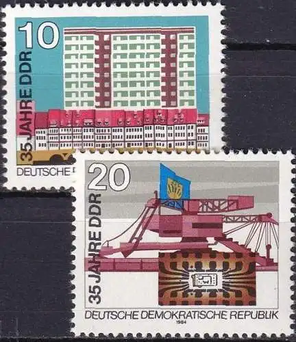 DDR 1984 Mi-Nr. 2888/89 ** MNH