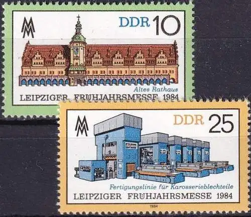 DDR 1984 Mi-Nr. 2862/63 ** MNH