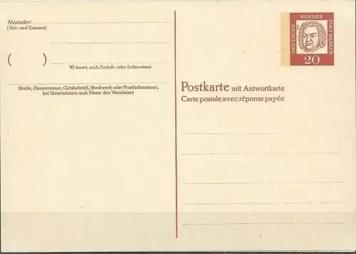 BERLIN 1961 Mi-Nr. P 55 Postkarte ungelaufen