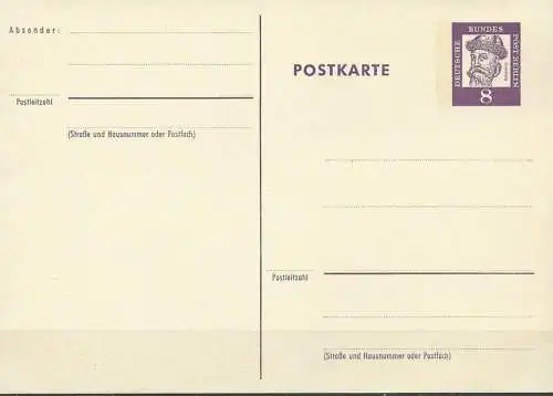 BERLIN 1962 Mi-Nr. P 56 Postkarte ungelaufen