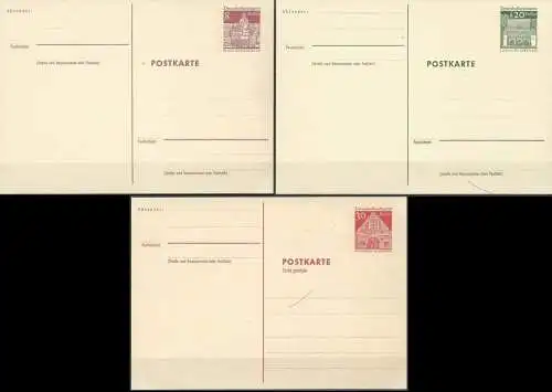 BERLIN 1966 Mi-Nr. P 70-72 Postkarten ungelaufen
