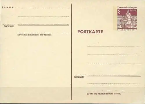 BERLIN 1969 Mi-Nr. P 76 Postkarte ungelaufen
